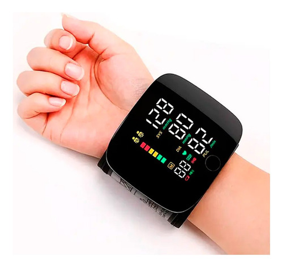 Monitor De Presión Arterial Tensiómetro De Muñeca Digital Color Negro 2