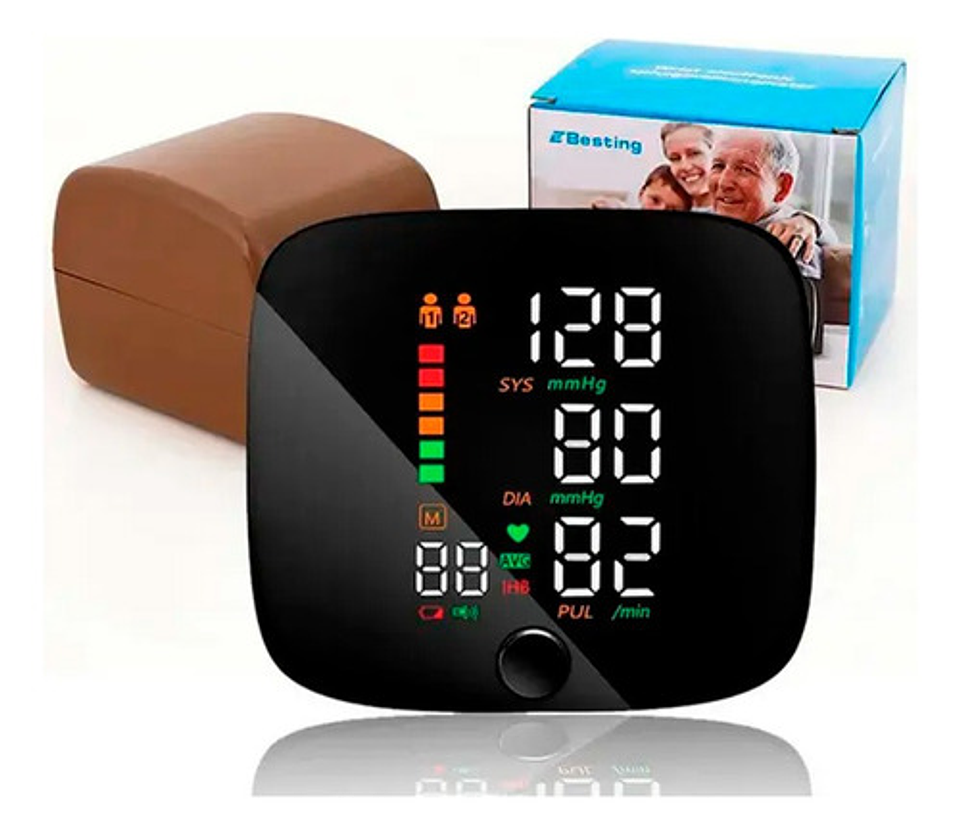 Monitor De Presión Arterial Tensiómetro De Muñeca Digital Color Negro 3