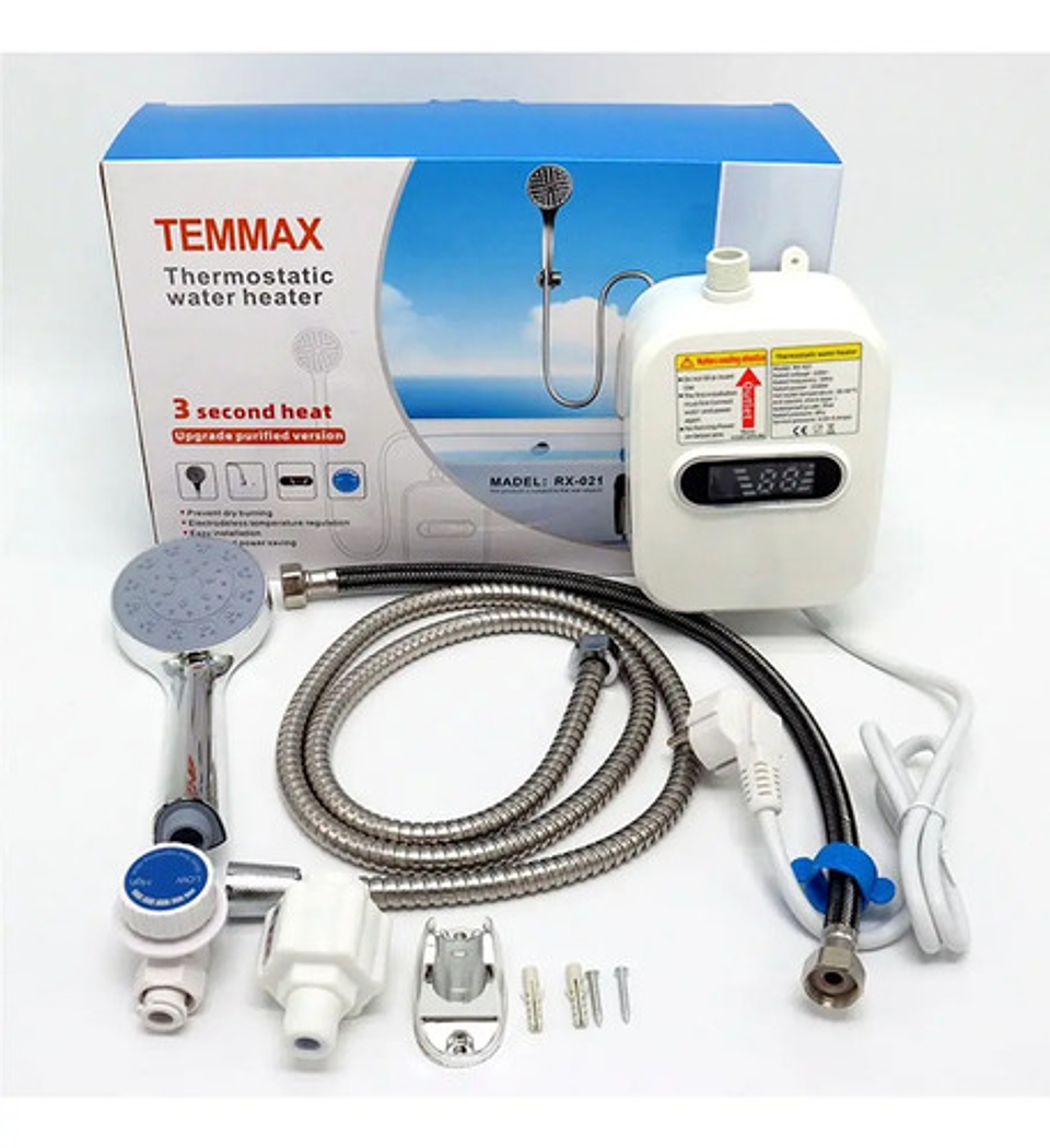 Calentador De Agua Eléctrico + Ducha Sin Tanque Instantanea 8