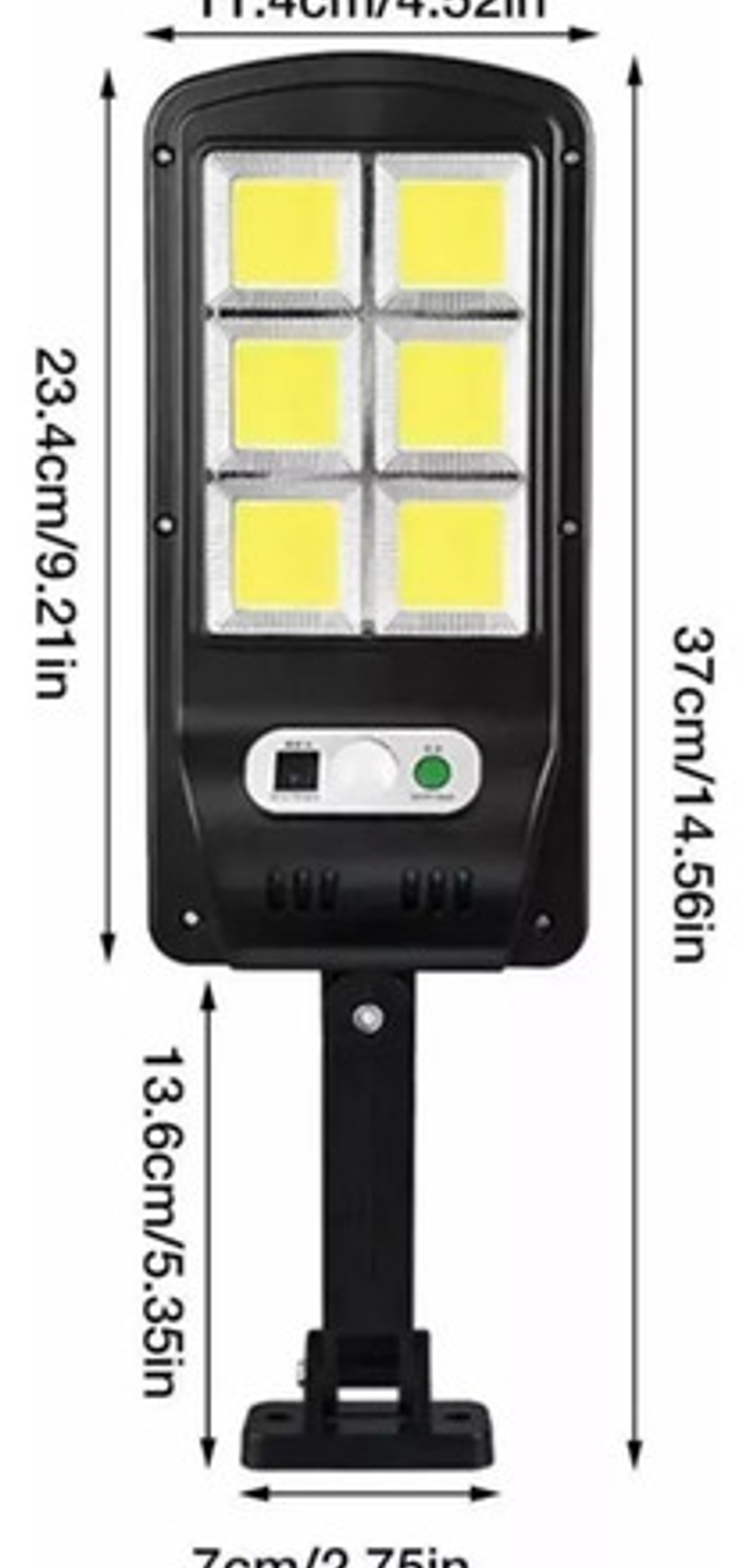 X3 Focos Solar Exterior Led Lampara Sensor Movimiento Estructura Negro 2