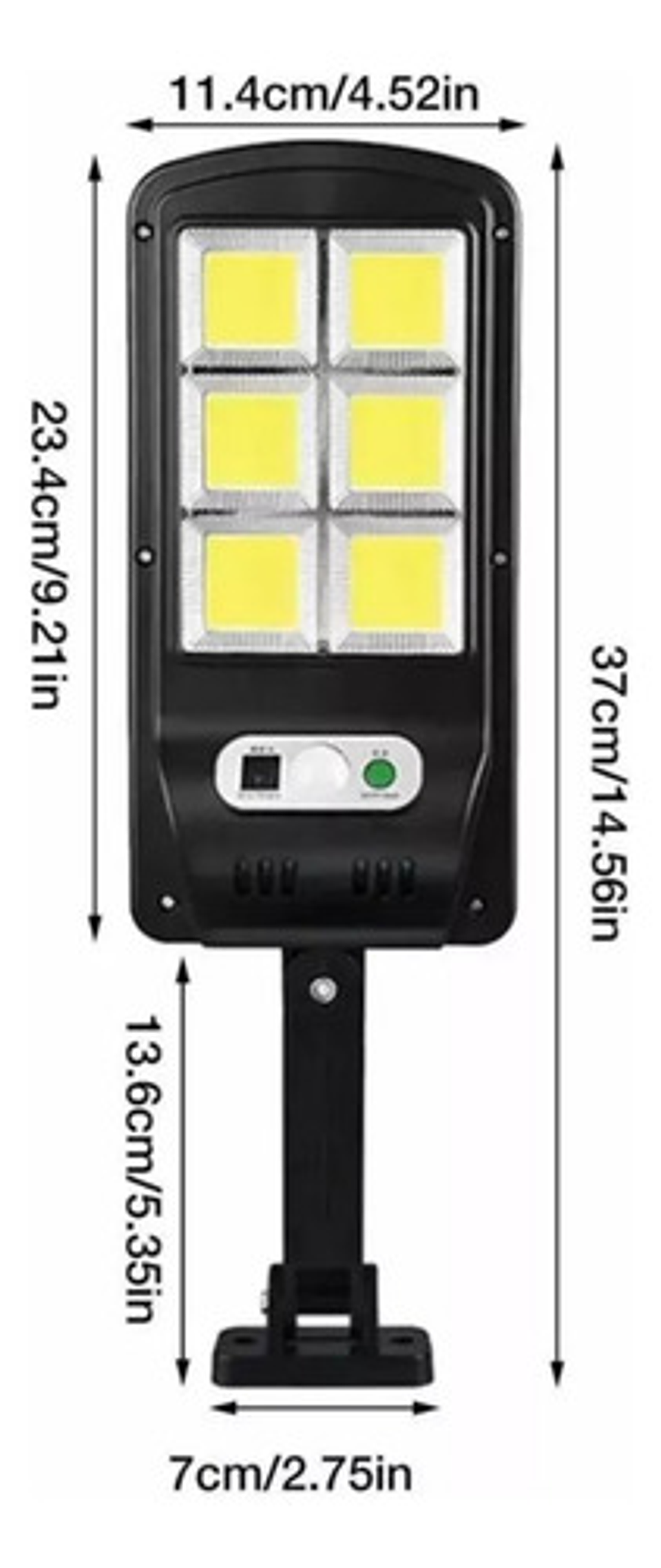 X3 Focos Solar Exterior Led Lampara Sensor Movimiento Estructura Negro 2