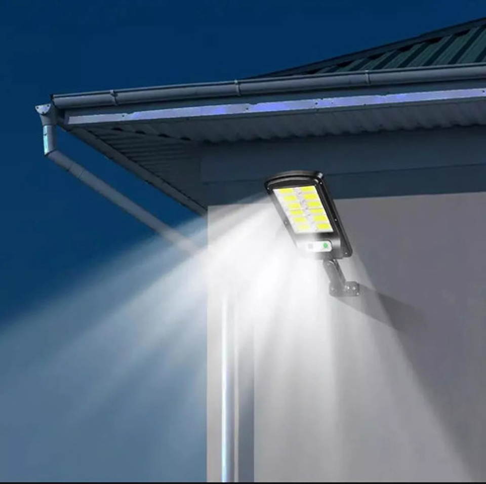 X3 Focos Solar Exterior Led Lampara Sensor Movimiento Estructura Negro 4