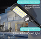 X3 Focos Solar Exterior Led Lampara Sensor Movimiento Estructura Negro - Miniatura 5