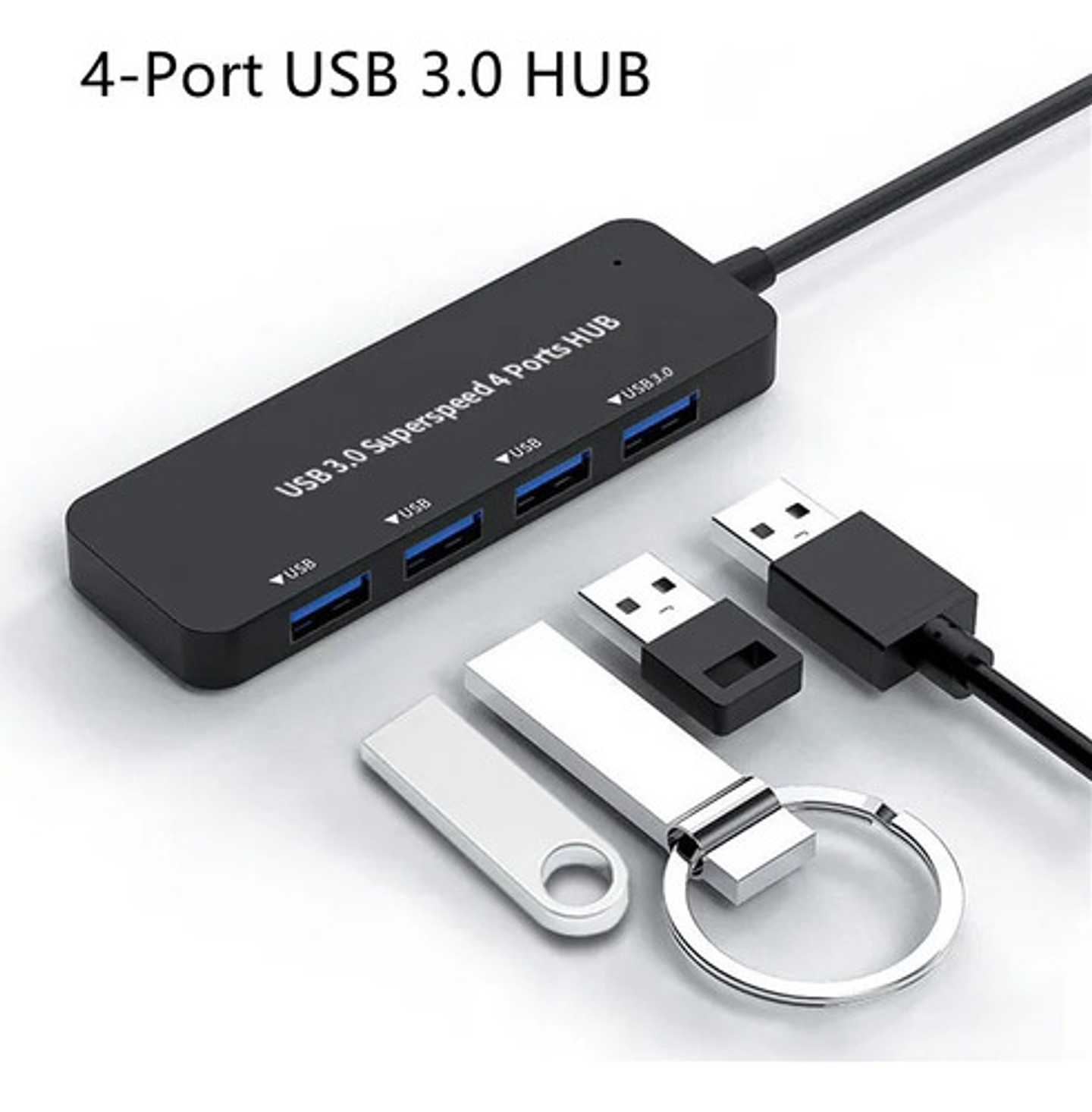 Hub Usb 3.0 Andowl 4 Puertos Usb-c Negro Alta Velocidad Compatible Windows 2