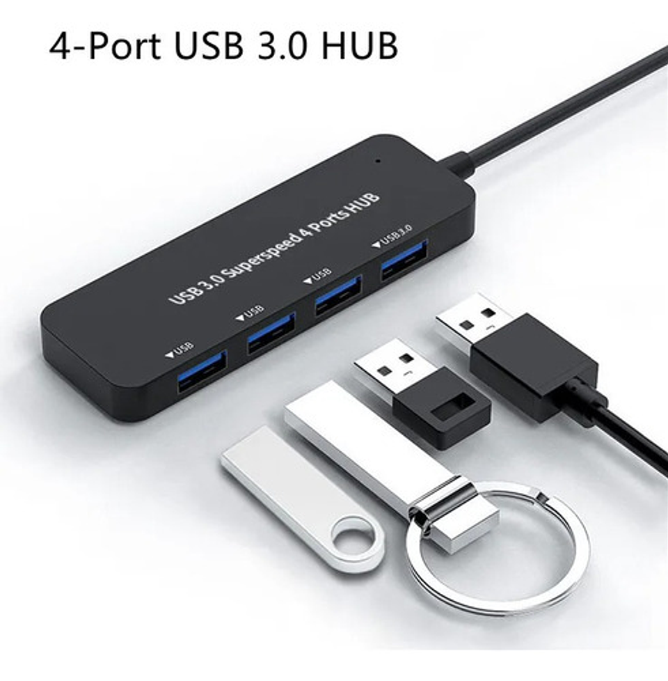 Hub Usb 3.0 Andowl 4 Puertos Usb-c Negro Alta Velocidad Compatible Windows 2