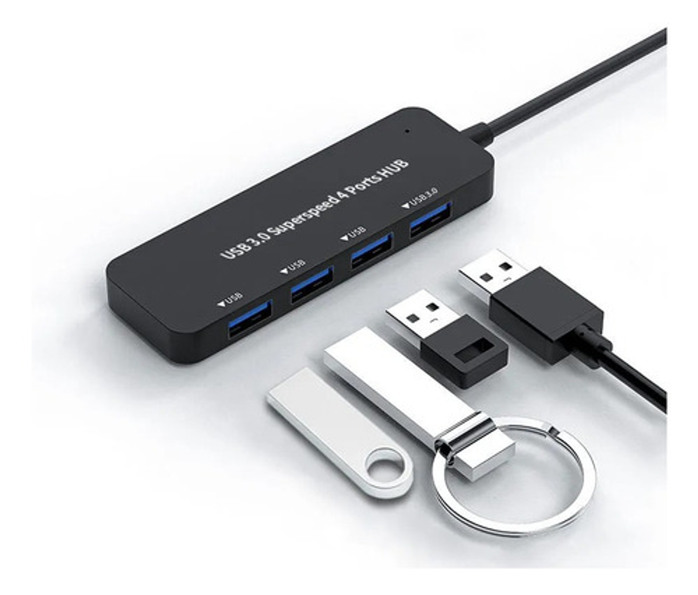 Hub Usb 3.0 Andowl 4 Puertos Usb-c Negro Alta Velocidad Compatible Windows 6