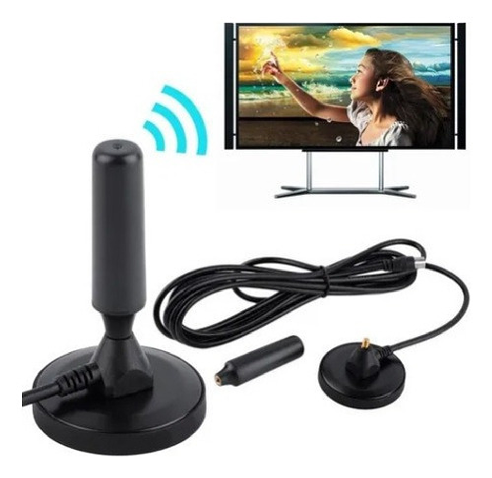 Pack X 2 Antena Hd Tv Digital Abierta Tvd Coaxial Con Iman 2