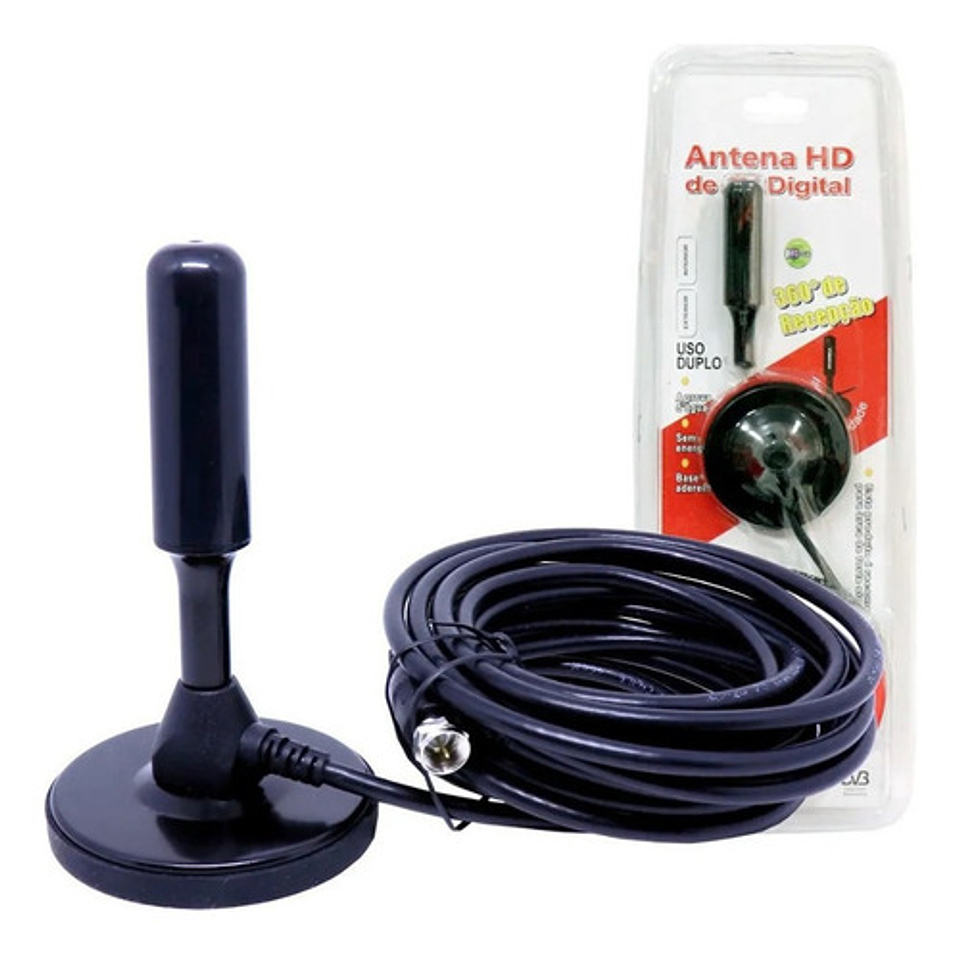 Pack X 2 Antena Hd Tv Digital Abierta Tvd Coaxial Con Iman 3