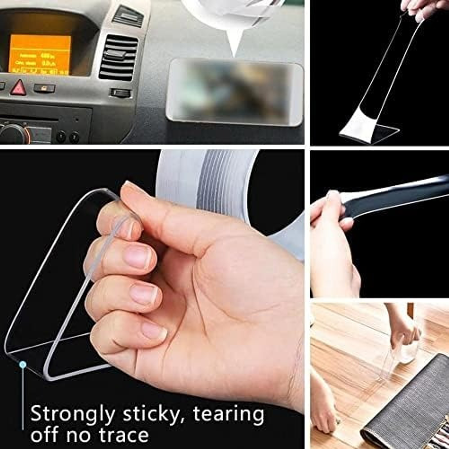 Cinta Doble Contacto Faz Transparente 3 Metros Ivy Grip Tape Color Blanco Liso 8