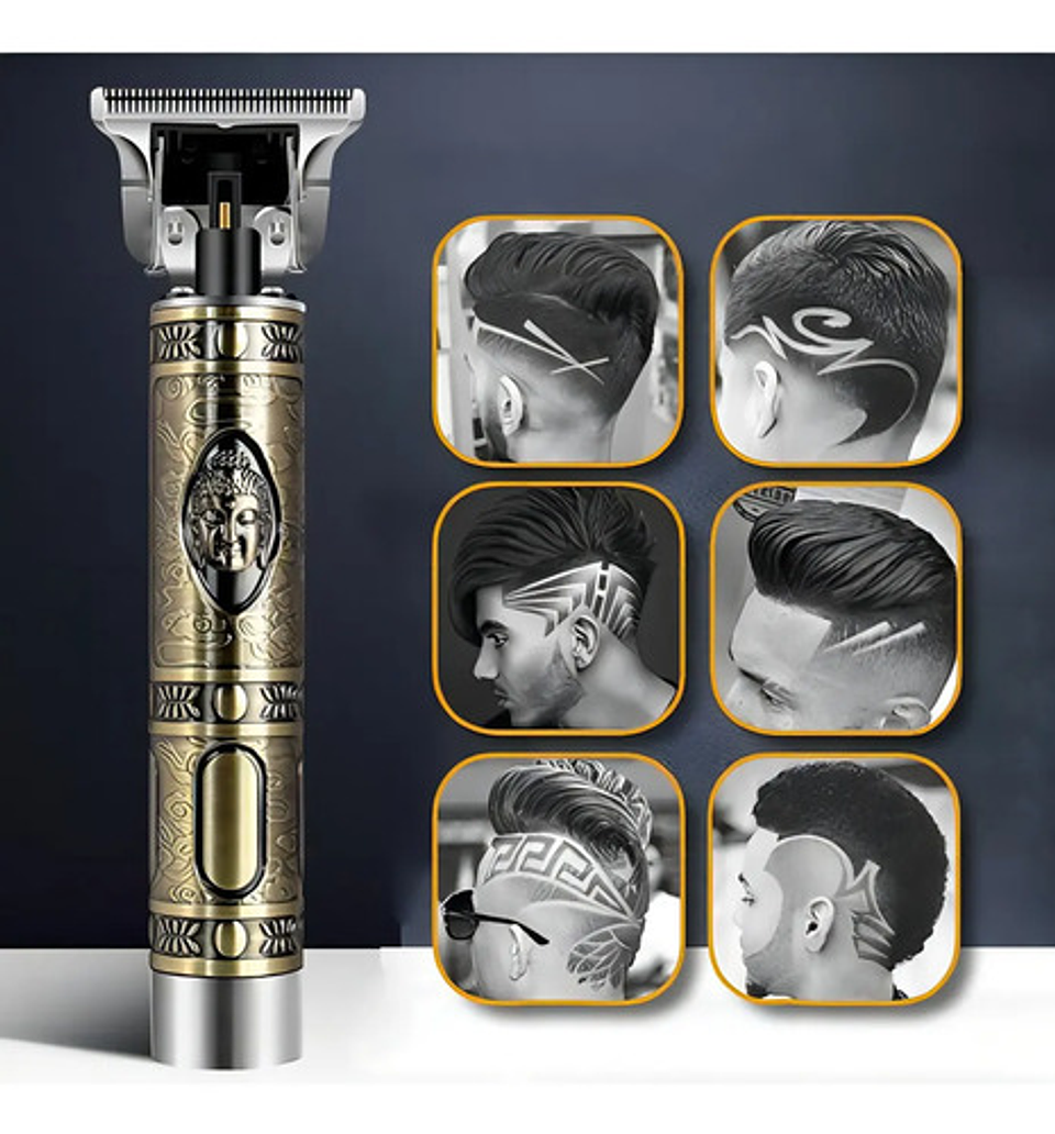 Cortadora De Cabello Profesional Cuchilla Ajustable En T Dorado 2