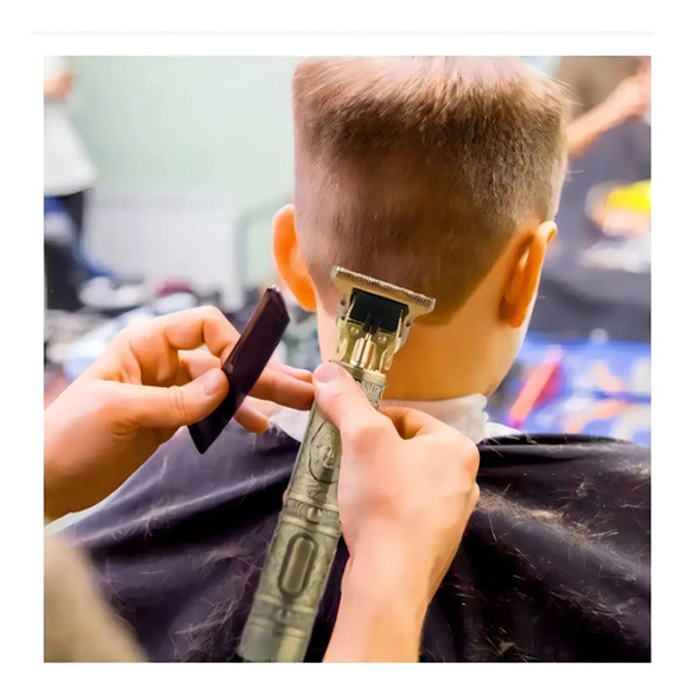 Cortadora De Cabello Profesional Cuchilla Ajustable En T Dorado 6