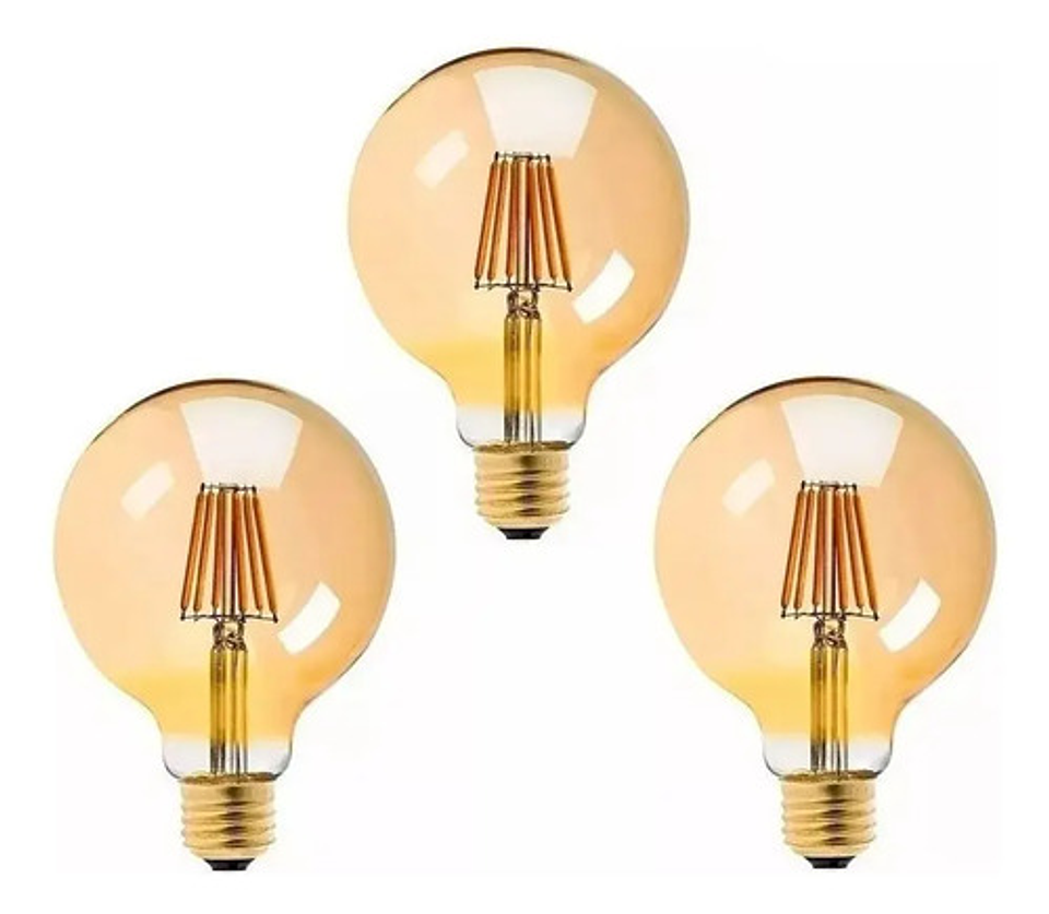 Ampolletas Led Vintage E27 Filamento Globo 6w 5