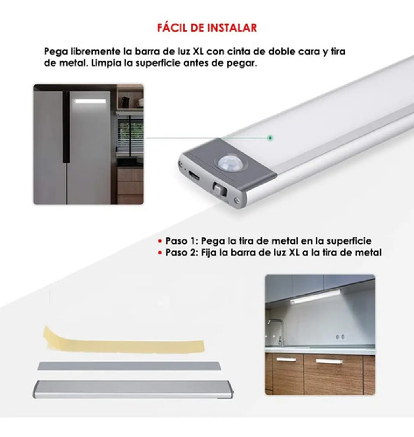 Luz Nocturna Multifuncional Led Usb Con Sensor De Movimiento 4