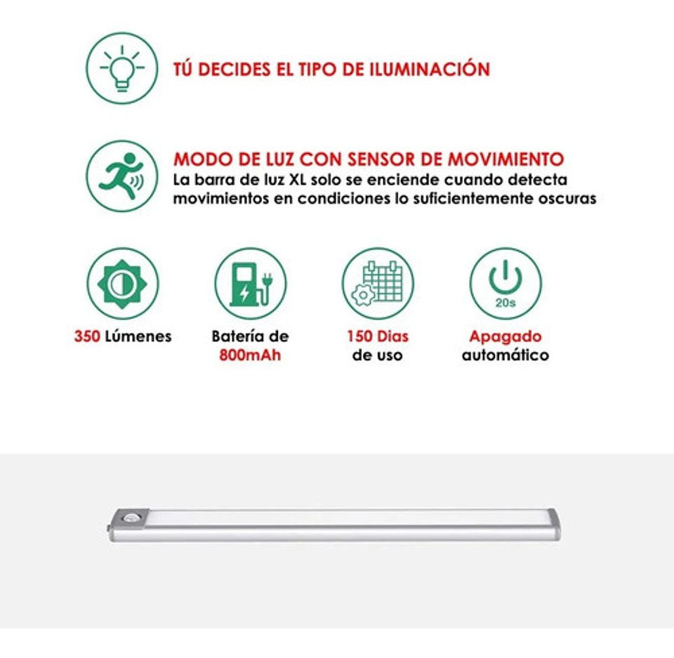 Luz Nocturna Multifuncional Led Usb Con Sensor De Movimiento 6