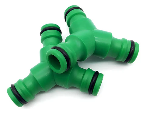 Distribuidor De Manguera De Jardín Yuyao Garden Hl021 Conector Rápido 3 Vías Verde