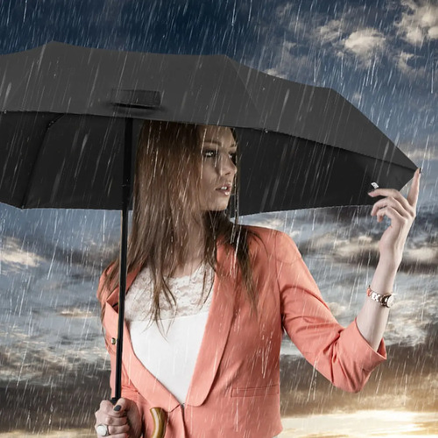 Paraguas Bolsillo 8 Varillas Paragua Cartera Plegable  4