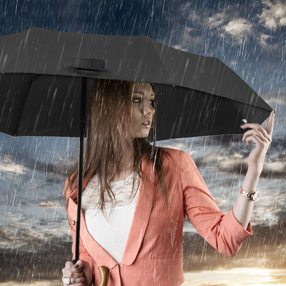 Paraguas Bolsillo 8 Varillas Paragua Cartera Plegable  25