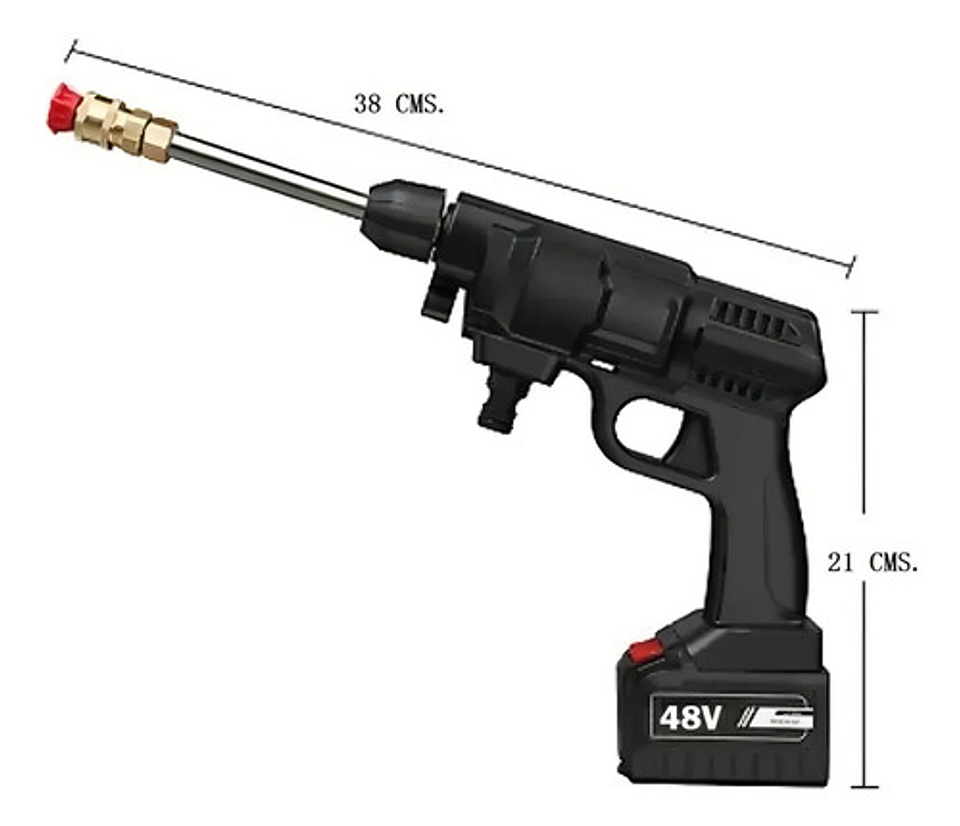 Hidrolavadora Inalámbrica 48v Alta Presión Para Autos Y Hogar Negro 2