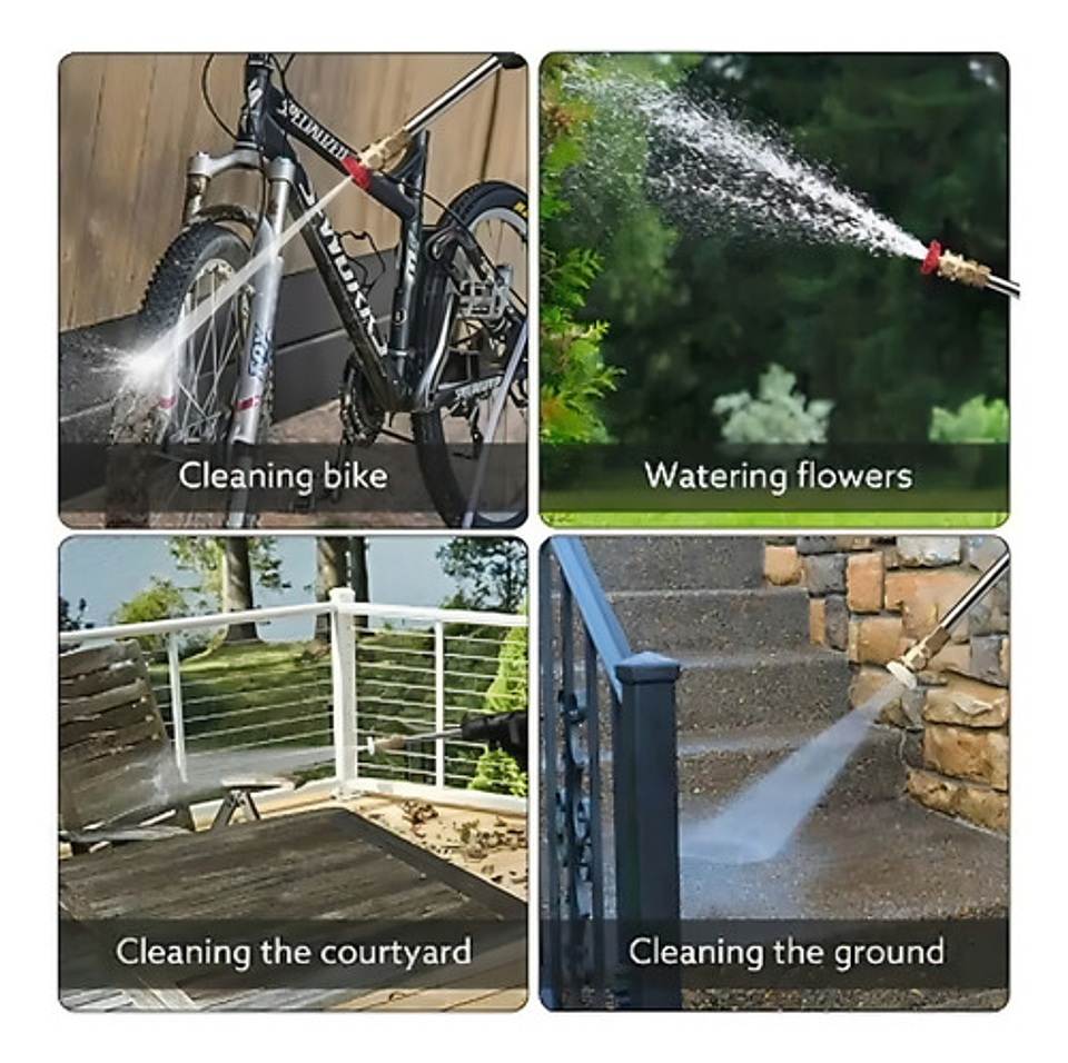 Hidrolavadora Inalámbrica 48v Alta Presión Para Autos Y Hogar Negro 3