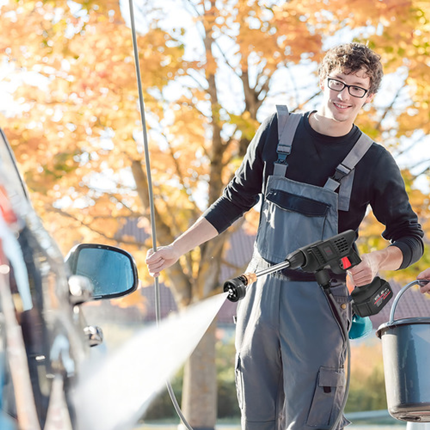 Hidrolavadora Inalámbrica 48v Alta Presión Para Autos Y Hogar Negro 5