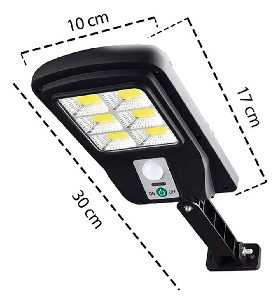 Pack 2 Foco Solar Led Poste Exterior Sensor M Control Remoto Color De La Carcasa Negro Color De La Luz Blanco Frío 3