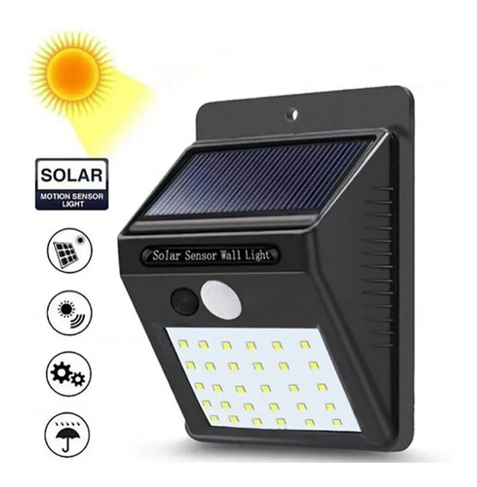 Luces Solares Exterior Luminaria Solar Led Luces Led Sensor Color Negro 2