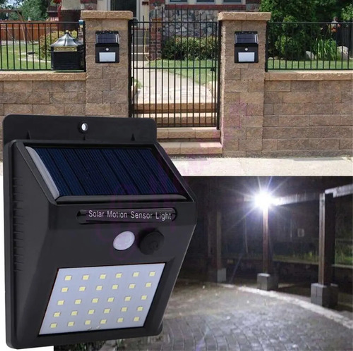 Luces Solares Exterior Luminaria Solar Led Luces Led Sensor Color Negro 5