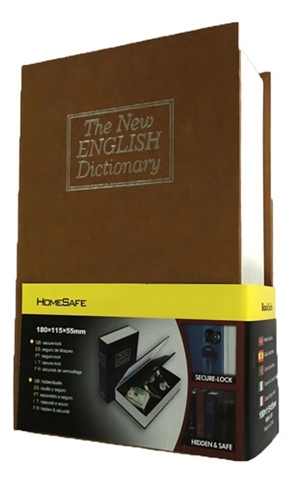 Caja Fuerte Libro Camuflado Oculto Grande Color Cafe 3