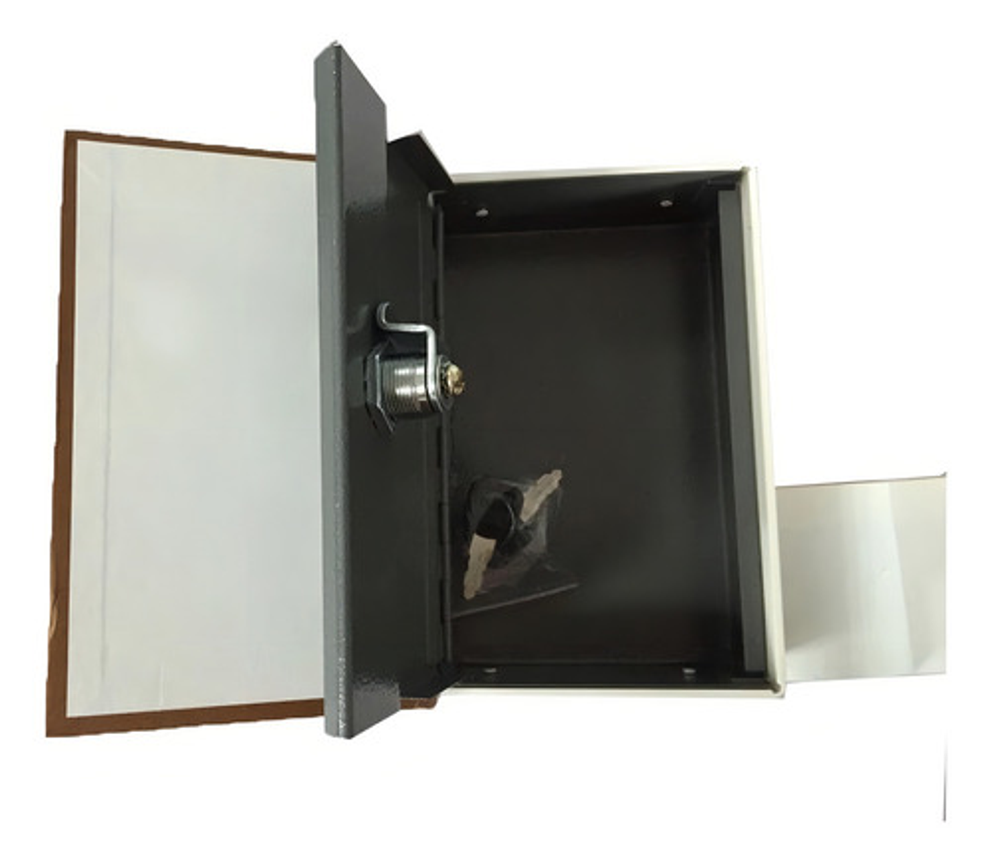 Caja Fuerte Libro Camuflado Oculto Grande Color Cafe 4