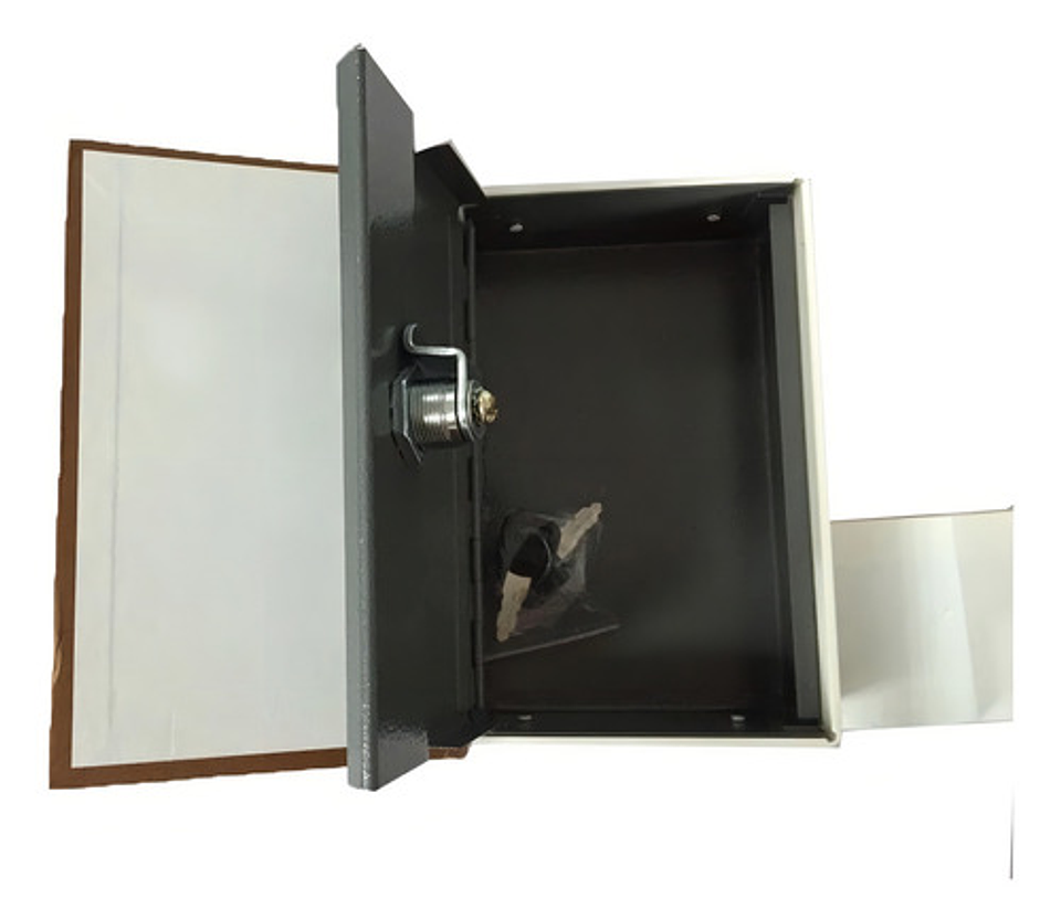 Caja Fuerte Libro Camuflado Oculto Grande Color Cafe 4