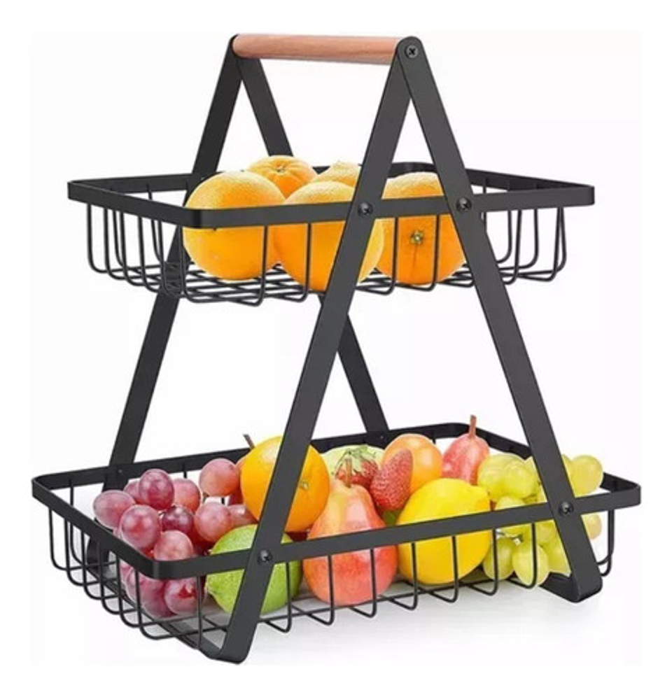 Frutero De Metal Con Reja, Organizador Para El Hogar 9