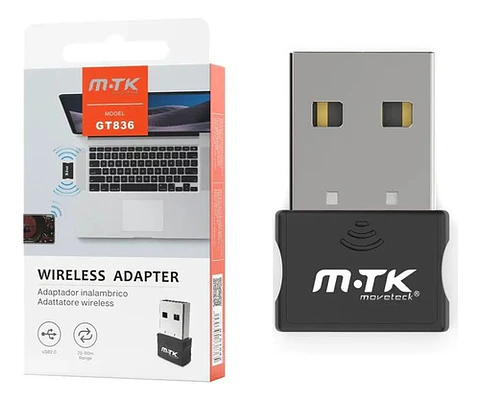 Adaptador Wifi Usb 2.0 Mtk Gt836 Alta Velocidad Compatible Windows Mac