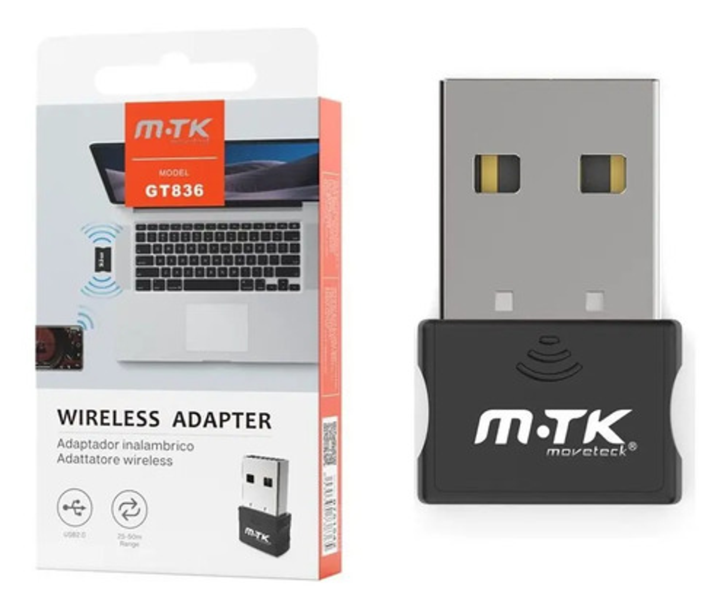 Adaptador Wifi Usb 2.0 Mtk Gt836 Alta Velocidad Compatible Windows Mac 1