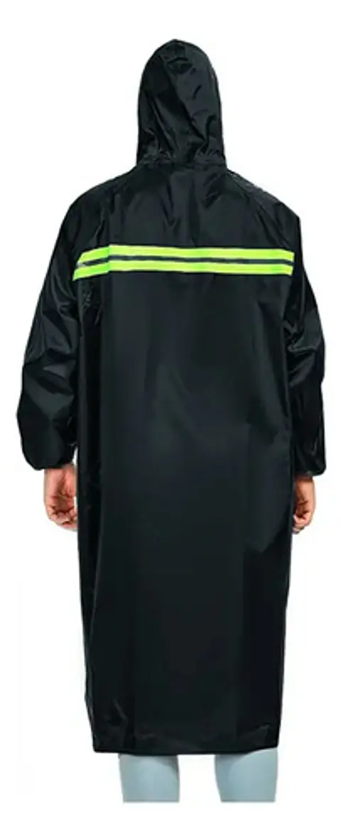 Poncho Lluvia Largo Capa Para Lluvia Con Cinta Reflectante