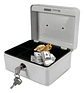 Caja Fuerte Para Efectivo Monedas Portátil Cerradura Y Llave Color Blanco - Miniatura 2