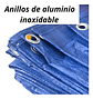 Lona Azul Impermeable Multiuso Aftk 3x3 Metros Anillos Aluminio - Miniatura 2