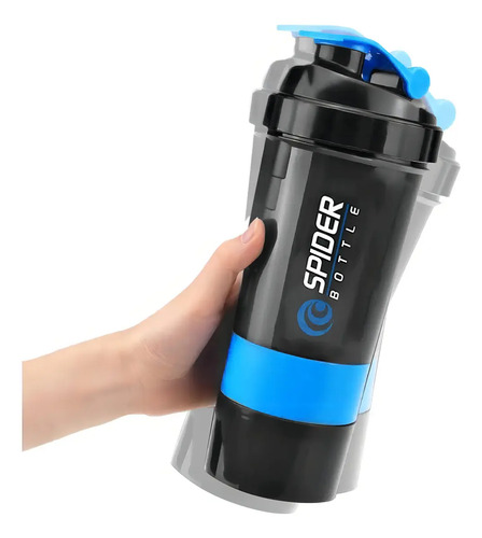 Vaso Proteina Botella Azul Shaker Para Batido Botella Gym 3 En 1 Botella Agua Shaker Vaso Shaker Proteinas Mezclador Botella Deportiva Para Batidos Vaso Shaker Qatarshop Proteinas 5