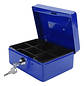 Caja De Seguridad Metal Para Efectivo Con Cerradura Y Llaves Color Azul - Miniatura 2