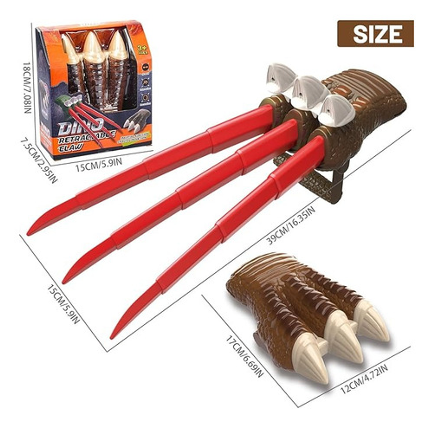 Juguete Garras Retráctil Realista Dinosaurio Para Niños 2