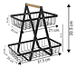 Organizador Hogar Rack Multiuso Frutero De Metal 2 Nivel Color Ab - Miniatura 3