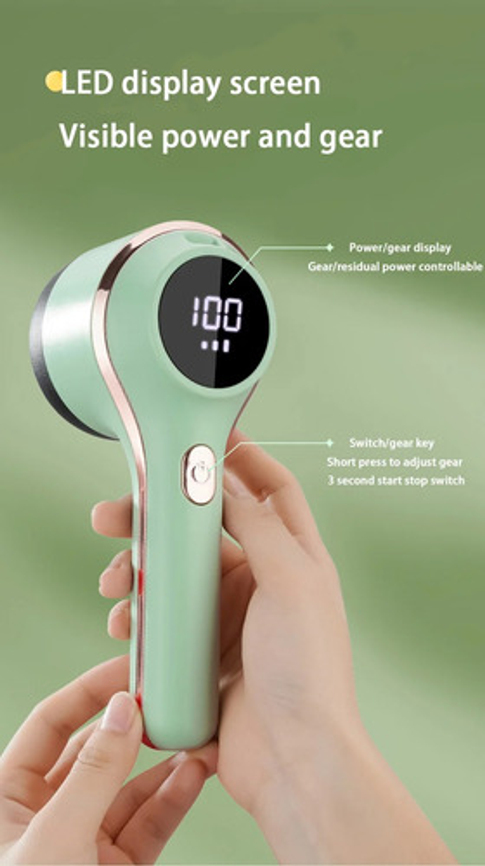 Removedor Eléctrico De Pelusas Thek 6 Cuchillas Led Tipo C 7