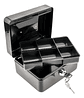 Caja De Efectivo Metálica De Seguridad Portátil Con Llaves Color Negro - Miniatura 4