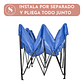 Toldo Plegable Thek Azul 3x3 Metros Impermeable Retráctil Con Protección Uv - Miniatura 3