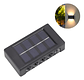 Pack 6 Apliques Solares Led Qatar Shop Luz Cálida Exterior Impermeable Ip65 Negro - Miniatura 2