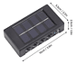 Pack 6 Apliques Solares Led Qatar Shop Luz Cálida Exterior Impermeable Ip65 Negro - Miniatura 3