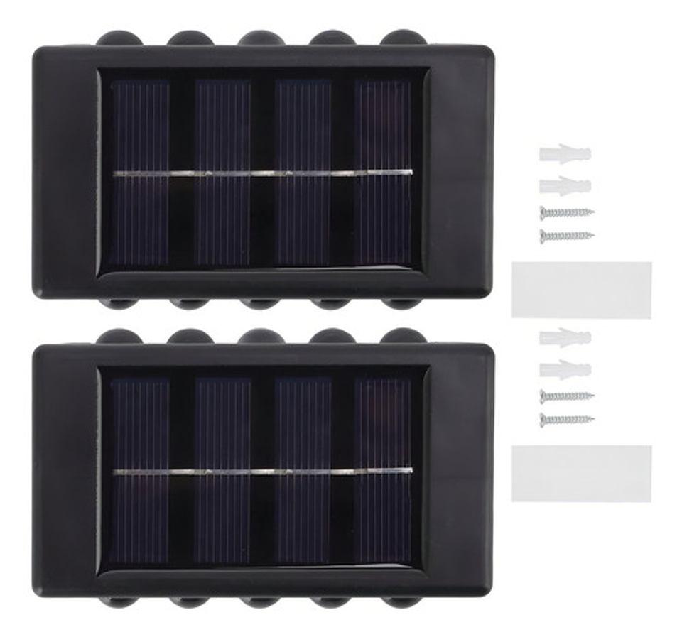 Pack 6 Apliques Solares Led Qatar Shop Luz Cálida Exterior Impermeable Ip65 Negro 5
