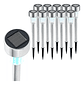 Kit 10 Focos Tipo Estacas Solares Jardín Quincho Patio Led Color Plateado - Miniatura 10