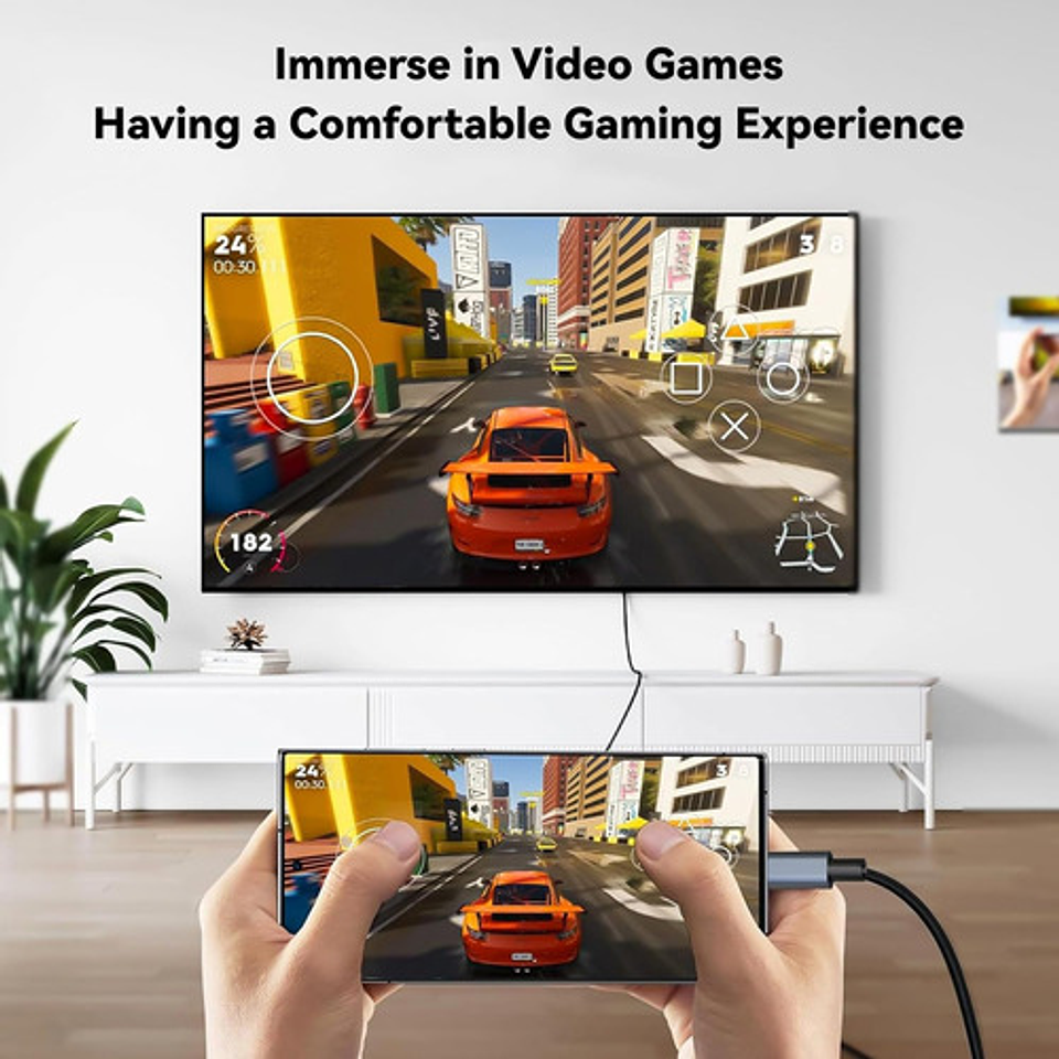 Adaptador Cable Usb Tipo C A Hdmi/ Usb-c A Hdmi 4k 7