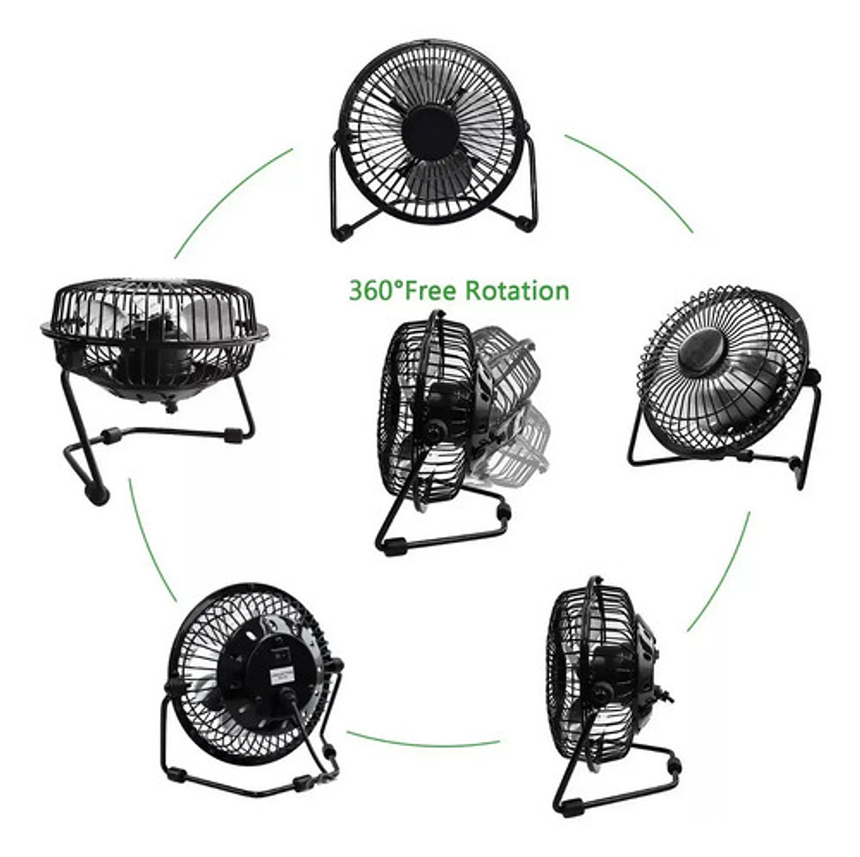 Ventilador Usb Sobremesa Ajustable Mini Fan Usb Silencioso 6