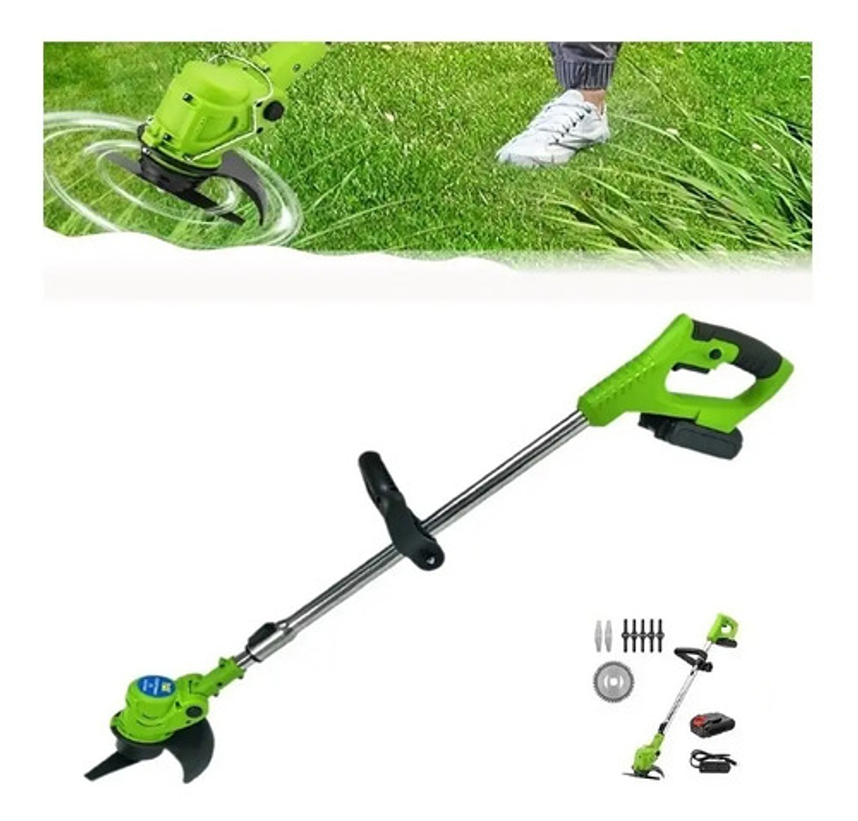 Cortadora Inalámbrica De Pasto Baterias Y Accesorios Color Negro 4